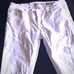 Miss Me low rise white jeans
