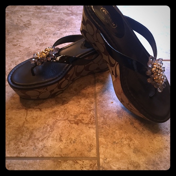 Coach wedge sandals