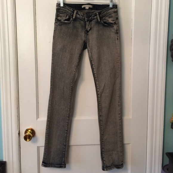 Forever 21 acid wash grey skinny jeans