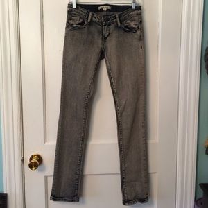 Forever 21 acid wash grey skinny jeans