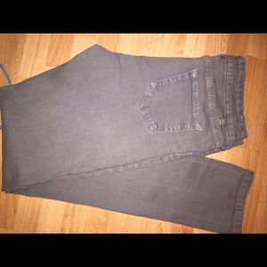 High Rise olive jeans