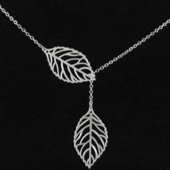 Silver Leaf Necklace - Picture 2 of 3