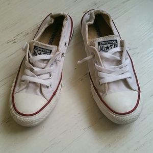 White Converse Slip ons