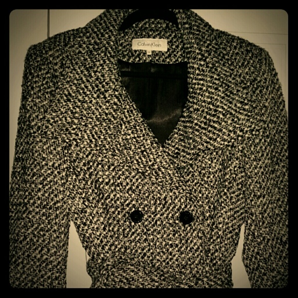 Nwot Calvin Klein belted pea coat