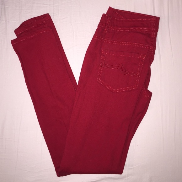 Red Denim Skinny Jeans size 3/4