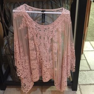 Chico's, sheer shirt, black label size s/m