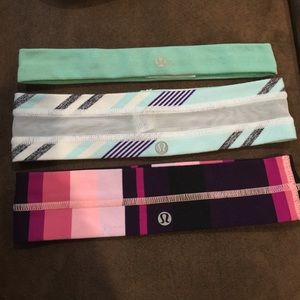 Lot of 3 Lululemon headbands