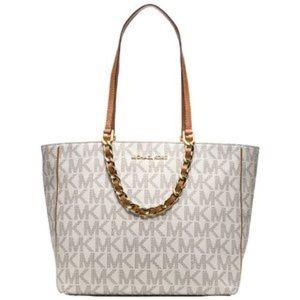Michael Kors Harper Vanilla Signature Tote
