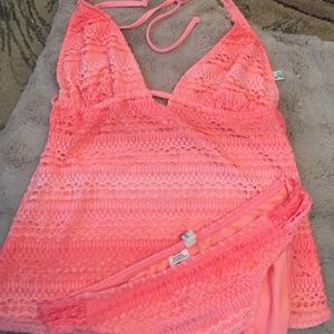 Bright orange Tankini!