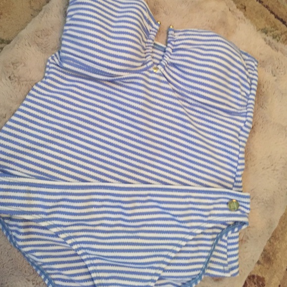 Light Blue/white gold sparkle Tankini!