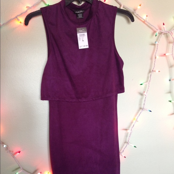 Wet Seal Dresses & Skirts - Mock turtle neck purple midi
