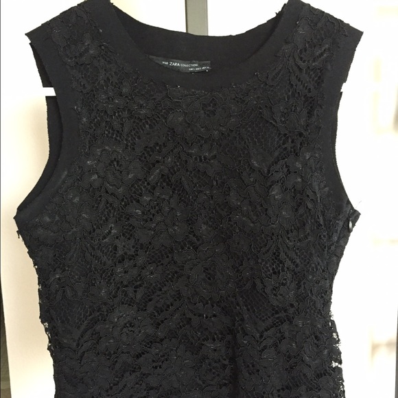 ZARA Black Lace Tank