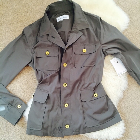 Olive Calvin Klein Jacket NWT