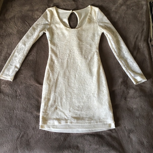 💓Whiteish Tan Lace Charlotte Russe Dress