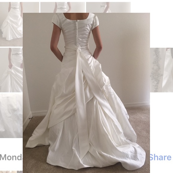 Wedding Dress (never worn) Size 0 - Picture 3 of 4