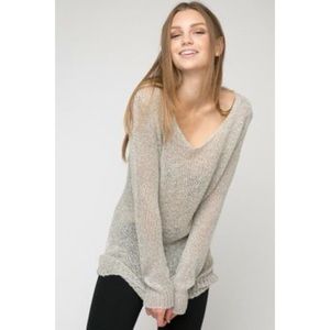 Brandy Melville Crochet Dark Tan/Brown Sweater