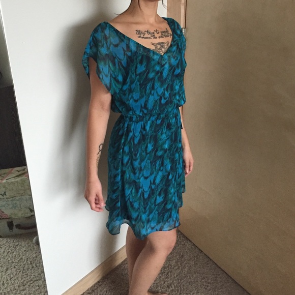 Peacock multicolored dress