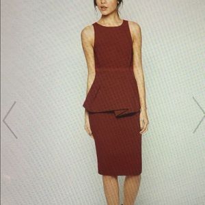 ASOS FOLDED PEPLUM DRESS