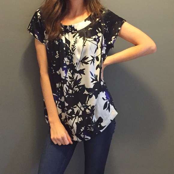 Theory Silk Print Top