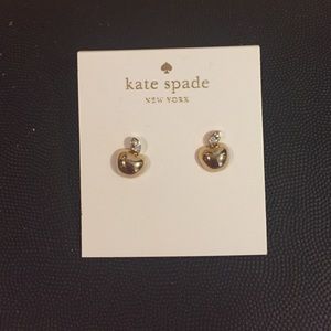 Kate Spade Apple of my Eye gold earrings