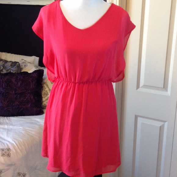 Buttons Dresses & Skirts - Soft red mini dress