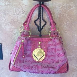 ‼️SALE‼️Pink Baby Phat handbag w/gold hardware