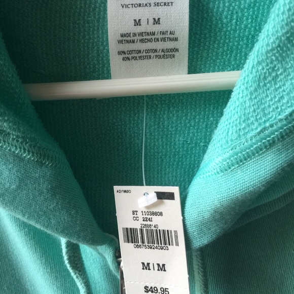 Light blue Victoria's Secret PINK zip up hoodie.