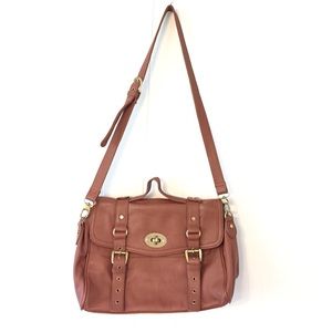 💼 Faux Leather Cognac Satchel 💼