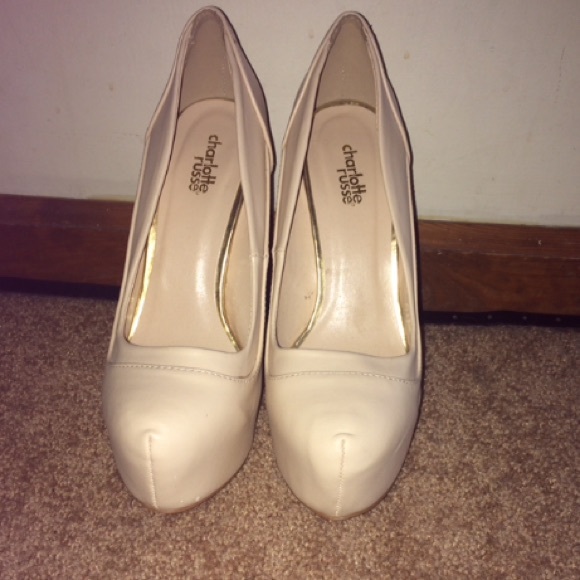 Nude platform heels. Size 8