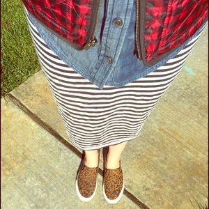 Leopard slip on sneakers