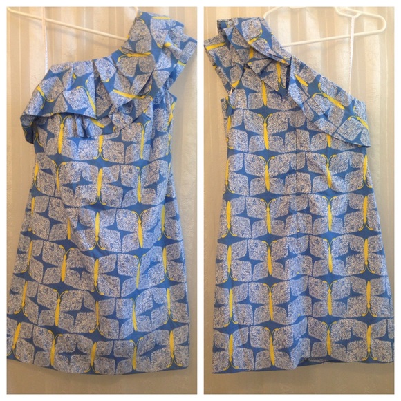 Lilly Pulitzer Sandra Dress Blue Butterfly - Picture 2 of 4