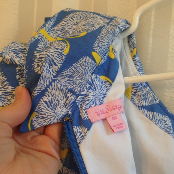 Lilly Pulitzer Sandra Dress Blue Butterfly - Picture 3 of 4