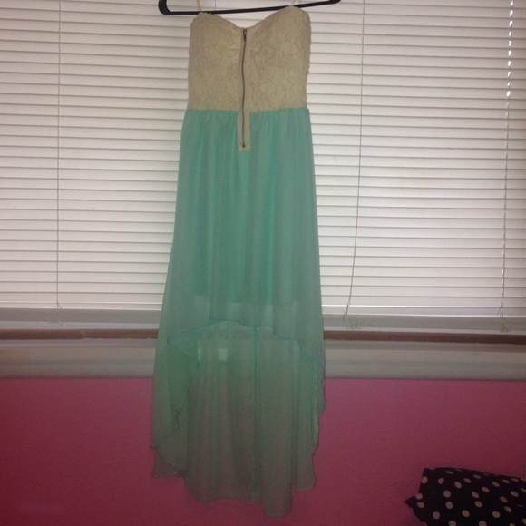 High-low, strapless dress. - Picture 1 of 1