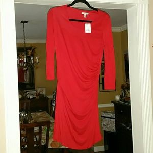Red Body Conscious Cotton Dress