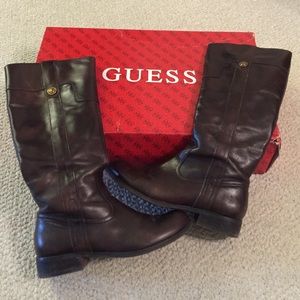 Guess Marshay Leather Riding Boots