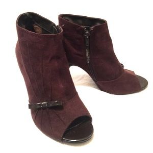 Brown Suede Heel Boots