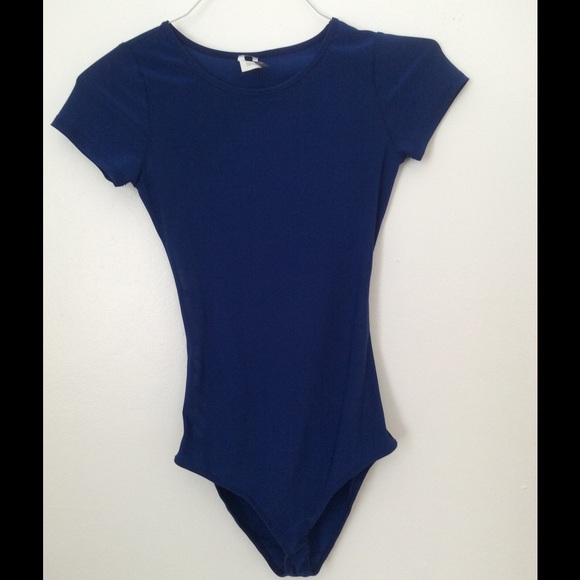 WTD, Blue, open back body suit with hip cording - Picture 3 of 4