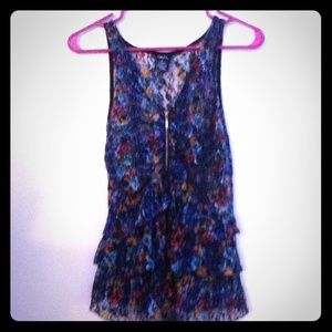 Rue 21 Lace Floral Print Tank Top