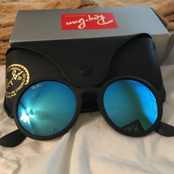 RayBan RB4222 round mirrored sunglasses