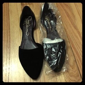 Black pointy flats