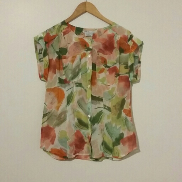Van Heusen Floral short sleeve blouse - Picture 1 of 4