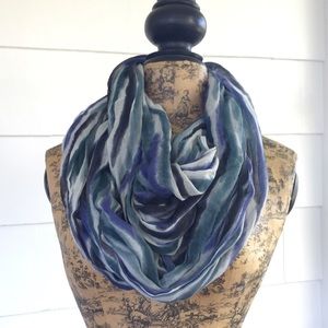Blue Patterned Infiniti Scarf