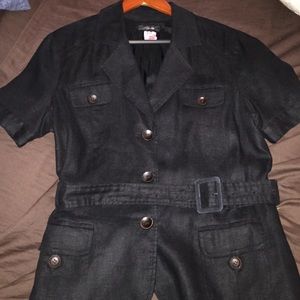 Black short sleeve blazer