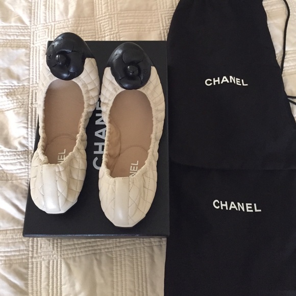 chanel camellia flat shoes