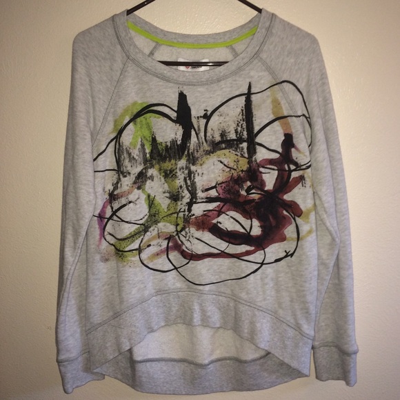 Hi Low Graphic Sweater