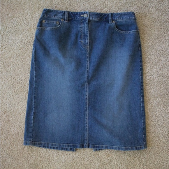 Ann Taylor Stretch Denim Skirt