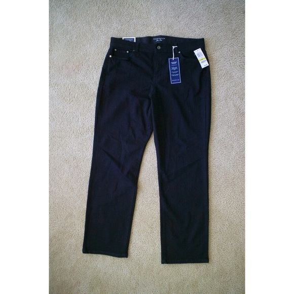 Charter Club Straight Leg Black Jeans - Picture 1 of 4