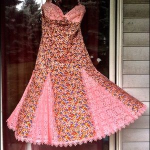 Vintage Betsey Johnson Floral Halter Dress