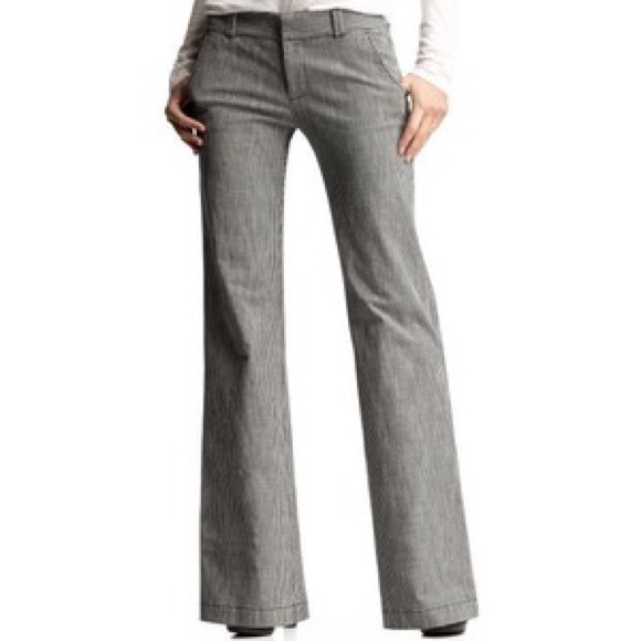 Gap Railroad Stripe Trouser Flare Pant. Size 10