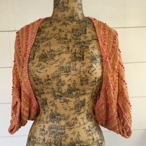 Orange & Pink Beaded Shrug